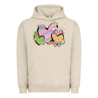 Pigment French Oak easter hearts Urban Hoodie - MaliasSmallBusiness