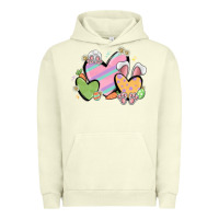 Pigment Pistachio easter hearts Urban Hoodie - MaliasSmallBusiness