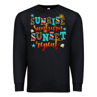 Black sunrise sunburn sunset repeat Premium Sweatshirt - AdoDesignShop