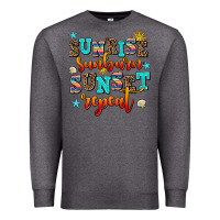 Charcoal Heather sunrise sunburn sunset repeat Premium Sweatshirt - AdoDesignShop