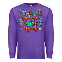 Purple sunrise sunburn sunset repeat Premium Sweatshirt - AdoDesignShop
