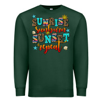 Sports Green sunrise sunburn sunset repeat Premium Sweatshirt - AdoDesignShop