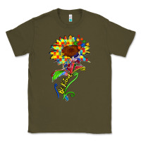 Army Green be kind autism sunflower Classic Tee - Zillion Design Studio