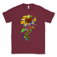 Burgundy be kind autism sunflower Classic Tee - Zillion Design Studio