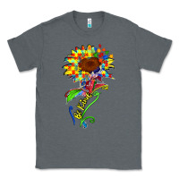 Charcoal Heather be kind autism sunflower Classic Tee - Zillion Design Studio