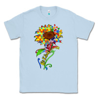 Dusty Blue be kind autism sunflower Classic Tee - Zillion Design Studio
