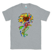 Heather Grey be kind autism sunflower Classic Tee - Zillion Design Studio