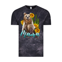 Cloud Black mama bear with sunflowers and cactus Vintage Tee - Artiststas