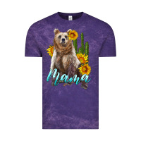 Cloud Purple mama bear with sunflowers and cactus Vintage Tee - Artiststas