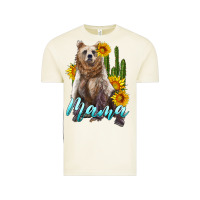 Vintage Arctic mama bear with sunflowers and cactus Vintage Tee - Artiststas