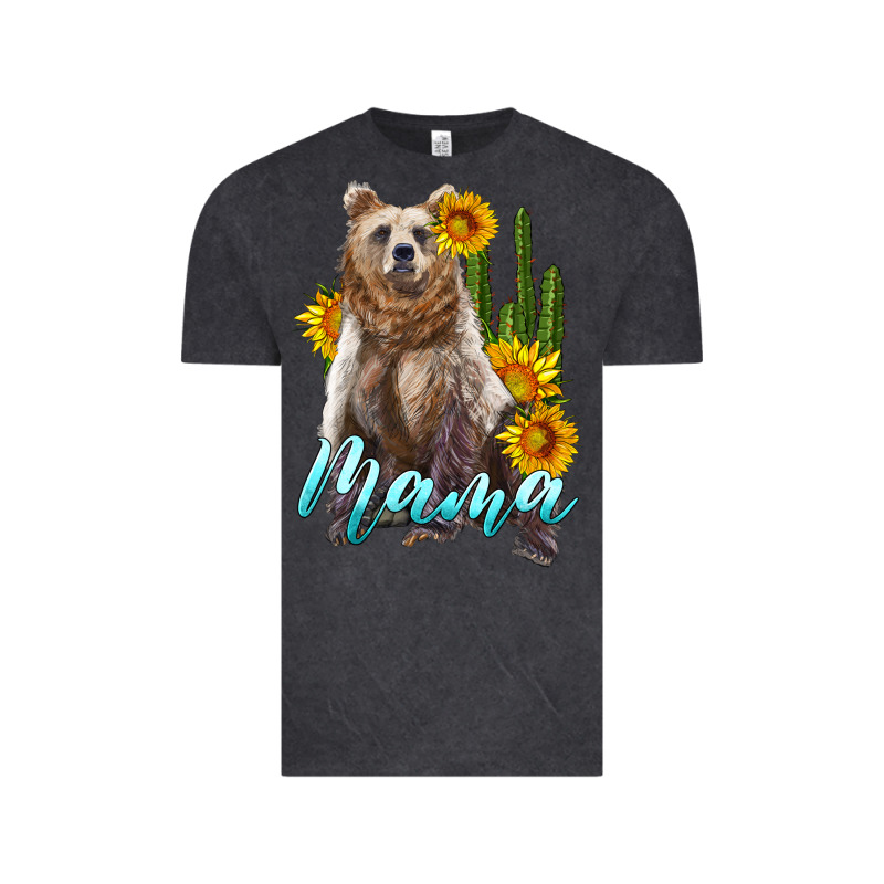 Mama Bear With Sunflowers And Cactus Vintage Tee by Artiststas | Teevron