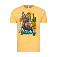 Vintage Mustard mama bear with sunflowers and cactus Vintage Tee - Artiststas