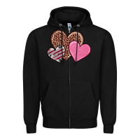 Black valentine's day hearts Zipper Hoodie - RanaPortraitStore