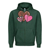 Sports Green valentine's day hearts Zipper Hoodie - RanaPortraitStore