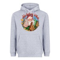 Heather Grey holiday vibes Heavyweight Hoodie - FaDigitalArtStudio