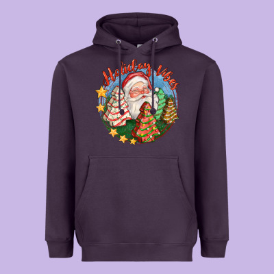 Holiday Vibes Heavyweight Hoodie Designed By Fadigitalartstudio