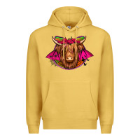 Antique Gold halloween highland cow horseshoe Premium Hoodie - Jasminsmagicworld
