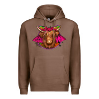 Chestnut halloween highland cow horseshoe Premium Hoodie - Jasminsmagicworld