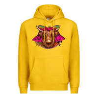 Lemon halloween highland cow horseshoe Premium Hoodie - Jasminsmagicworld