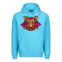 Ocean Blue halloween highland cow horseshoe Premium Hoodie - Jasminsmagicworld