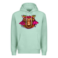 Seafoam halloween highland cow horseshoe Premium Hoodie - Jasminsmagicworld