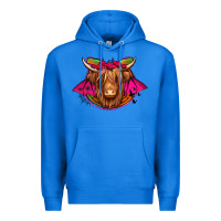 True Royal halloween highland cow horseshoe Premium Hoodie - Jasminsmagicworld