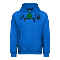 Cobalt shamrock heartbeat Urban Hoodie - MaliasSmallBusiness