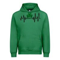 Emerald shamrock heartbeat Urban Hoodie - MaliasSmallBusiness