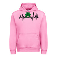 Fuchsia Pink shamrock heartbeat Urban Hoodie - MaliasSmallBusiness