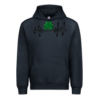 Navy shamrock heartbeat Urban Hoodie - MaliasSmallBusiness