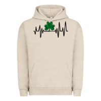 Pigment French Oak shamrock heartbeat Urban Hoodie - MaliasSmallBusiness