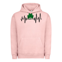Pigment Salmon shamrock heartbeat Urban Hoodie - MaliasSmallBusiness