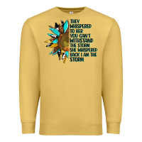 Antique Gold sunflower they whispered to her Premium Sweatshirt - AdoDesignShop
