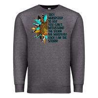 Charcoal Heather sunflower they whispered to her Premium Sweatshirt - AdoDesignShop