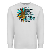 Dove Grey sunflower they whispered to her Premium Sweatshirt - AdoDesignShop