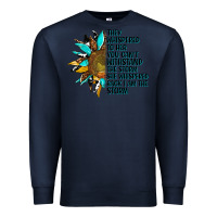 Navy sunflower they whispered to her Premium Sweatshirt - AdoDesignShop
