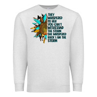 Oatmeal Heather sunflower they whispered to her Premium Sweatshirt - AdoDesignShop