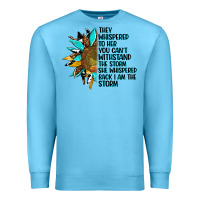 Ocean Blue sunflower they whispered to her Premium Sweatshirt - AdoDesignShop