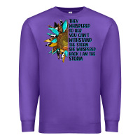 Purple sunflower they whispered to her Premium Sweatshirt - AdoDesignShop