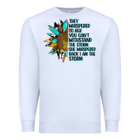 White sunflower they whispered to her Premium Sweatshirt - AdoDesignShop