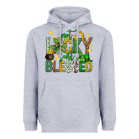 Heather Grey Not lucky just blessed st. patricks day Heavyweight Hoodie - Neo Western