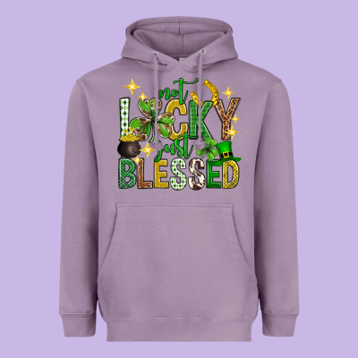 Not Lucky Just Blessed St. Patricks Day Heavyweight Hoodie Designed By Neo Western