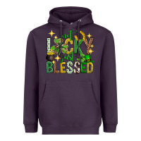 Plum Not lucky just blessed st. patricks day Heavyweight Hoodie - Neo Western