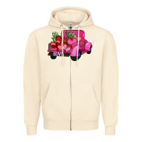 Sandshell valentine's day heart cactus truck Zipper Hoodie - RanaPortraitStore