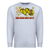 Heather Grey rub some dirt on it softball Premium Sweatshirt - JahusDesignShop