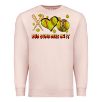 Pale Pink rub some dirt on it softball Premium Sweatshirt - JahusDesignShop