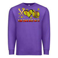 Purple rub some dirt on it softball Premium Sweatshirt - JahusDesignShop