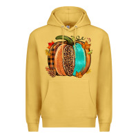 Antique Gold Fall leopard pumpkin Premium Hoodie - NancyCooperArtShop