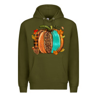 Army Green Fall leopard pumpkin Premium Hoodie - NancyCooperArtShop
