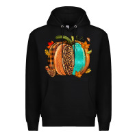 Black Fall leopard pumpkin Premium Hoodie - NancyCooperArtShop